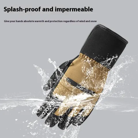Warm with Velvet Windproof Waterproof Five Finger Touch Screen