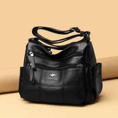 Real Leather Women's New Large Capacity Crossbody Bag