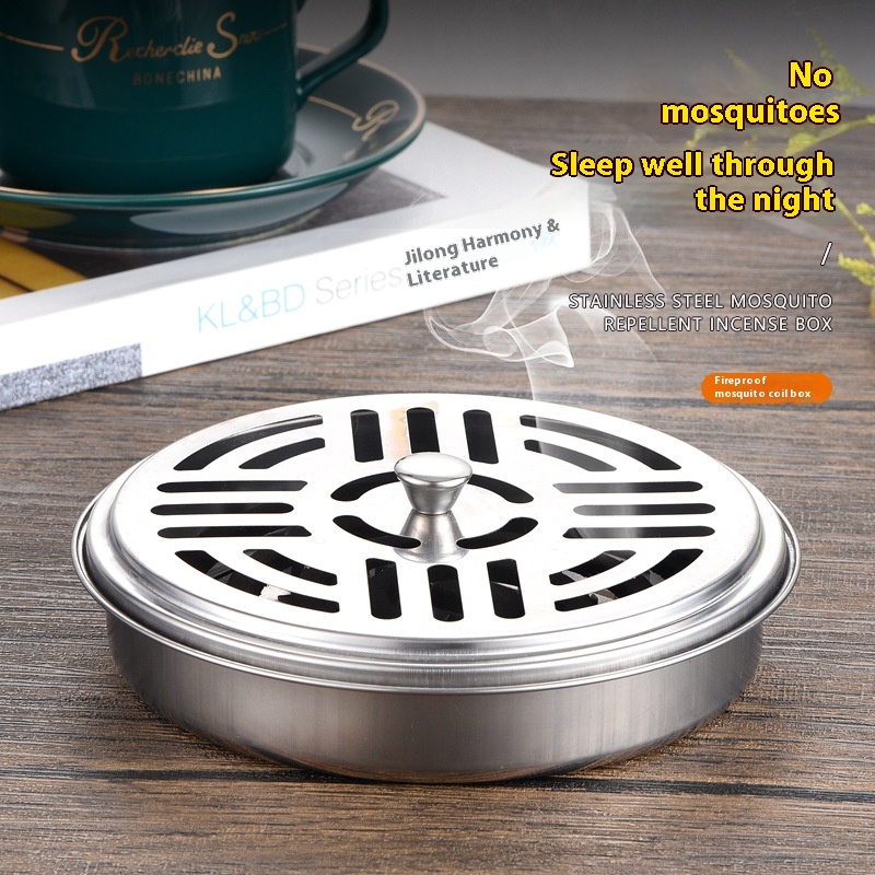 Portable Outdoor With Cover Stainless Steel Mosquito Smudge Box