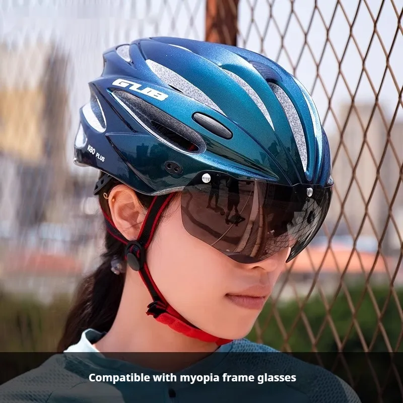 Mountain Bike Integrated Riding Cap Magnetic Goggles