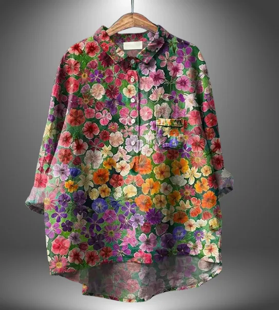 Women's Loose Printed Crew Neck Casual T shirt Zcs165 - Shop at LoveMi