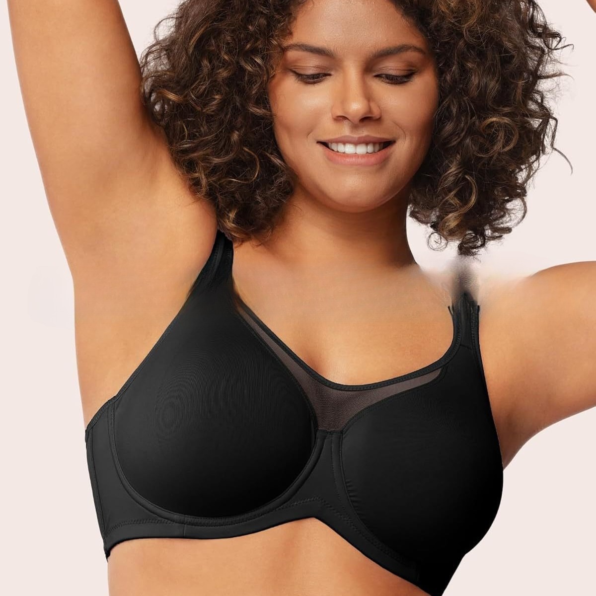 как выглядит Minimizer Bras for Women Plus Size, Full Coverage Coolcomfort T Shirt Unlined фото