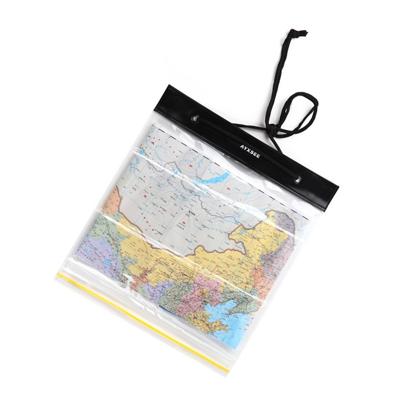Outdoor Training Waterproof Map Plastic Automatic Sealing Bag
