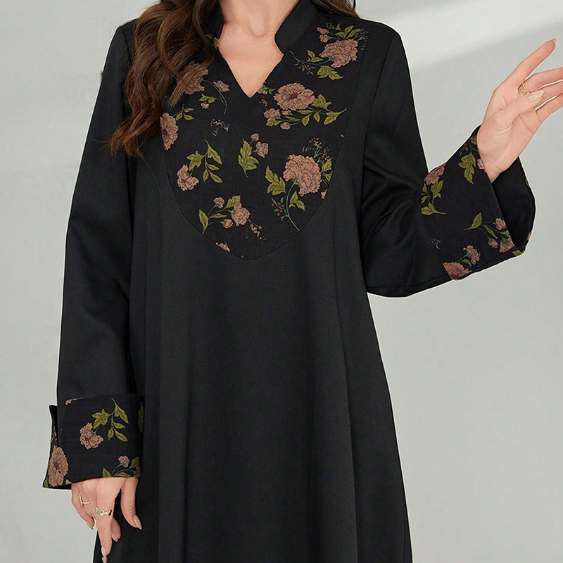 Women's Plus Size Elegant Summer Bohemian Floral Long Dress