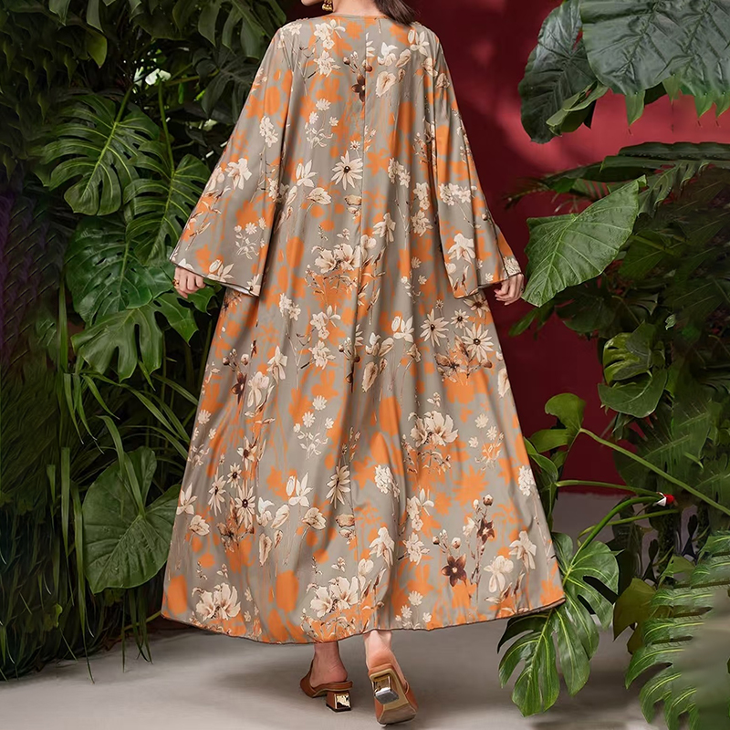 Women's Elegant Plus Size Printed Long Skirt