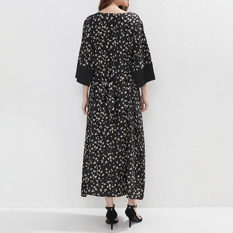 Women's Plus Size Printed Waistband Dress