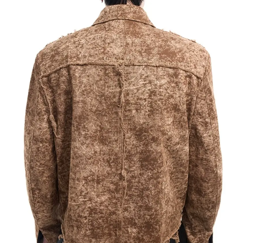 Desert Waste Soil Wind Rough Edge Damage Denim Coat
