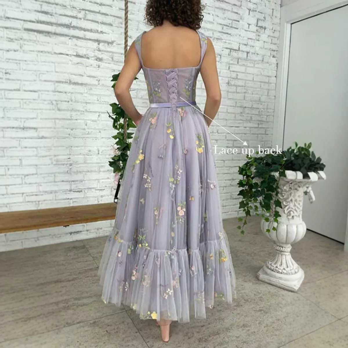 Floral Boho Formal Gown Dress