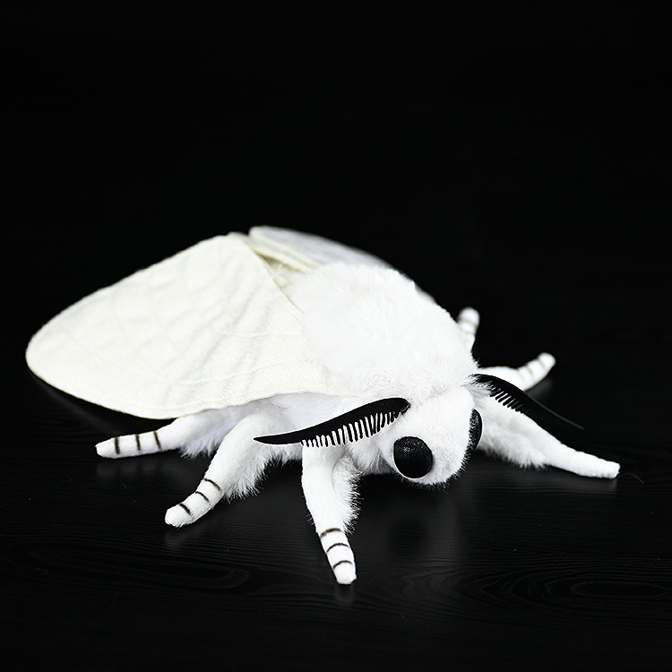 Insect Series White Moth Plush Toy Simulation Animal Doll