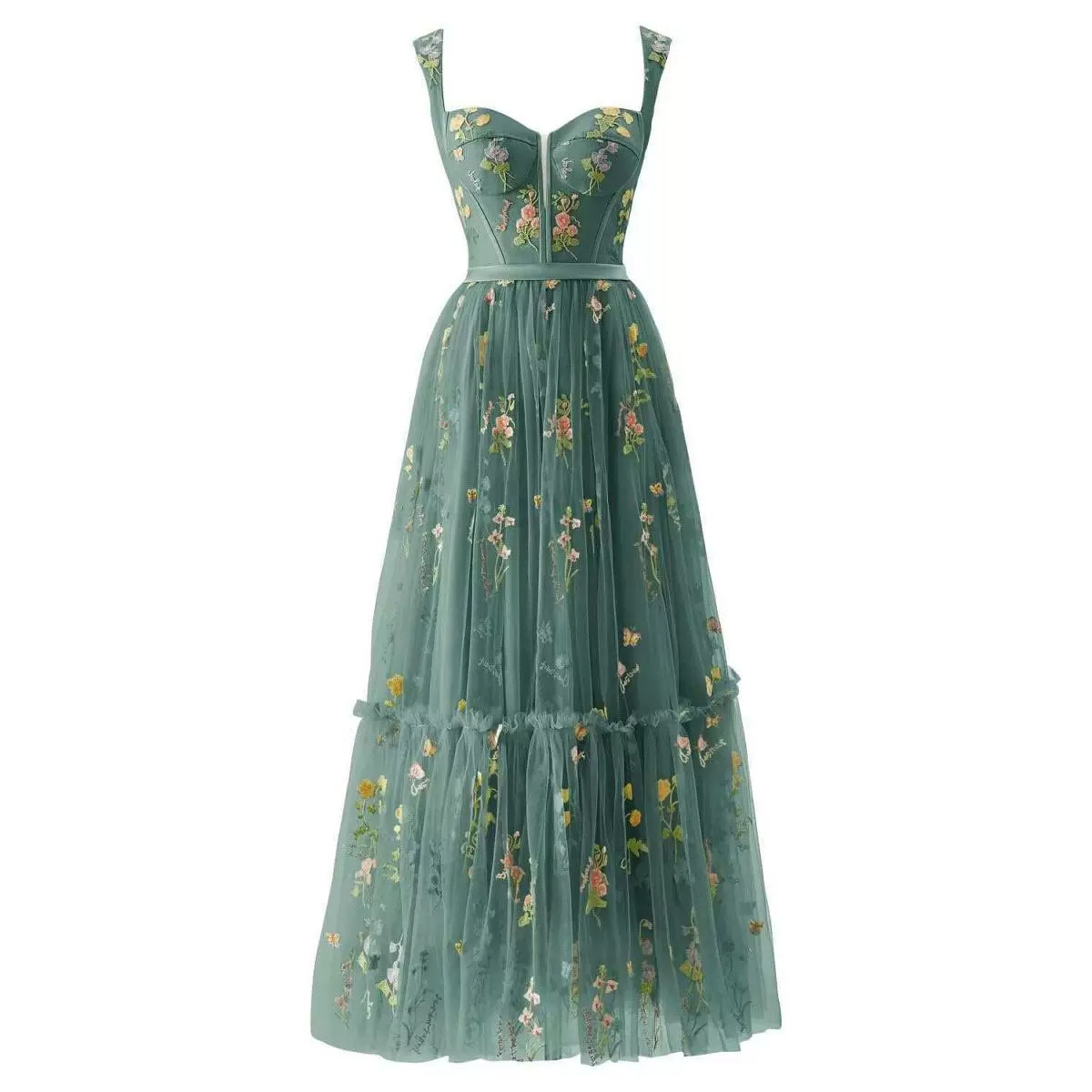Floral Boho Formal Gown Dress