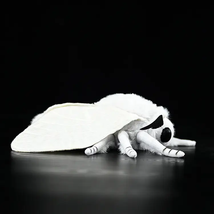 Insect Series White Moth Plush Toy Simulation Animal Doll