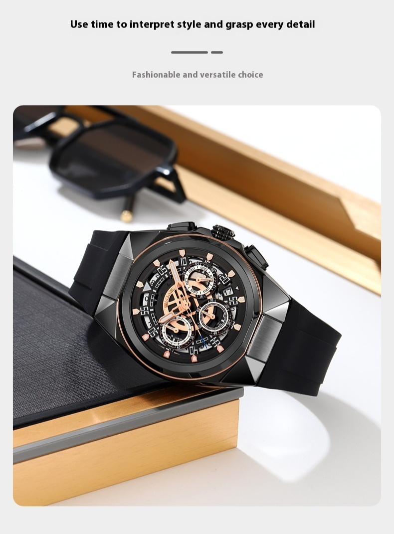 Skmei 9377 Quartz Watch with Silica Strap for Men