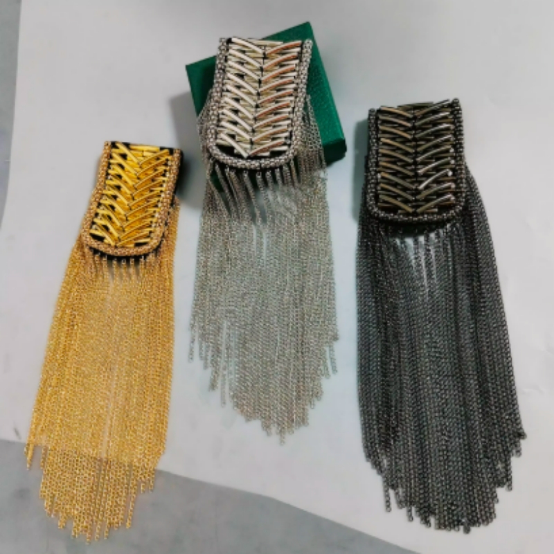 Metal Super Long Chain Simple Men's And Women's Clothing Ornament Tassel Epaulet