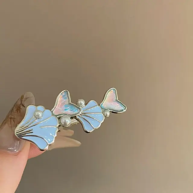 Starfish Shell Side Bang Clip Barrettes Shell Fishtail Hairpin - Shop at LoveMi