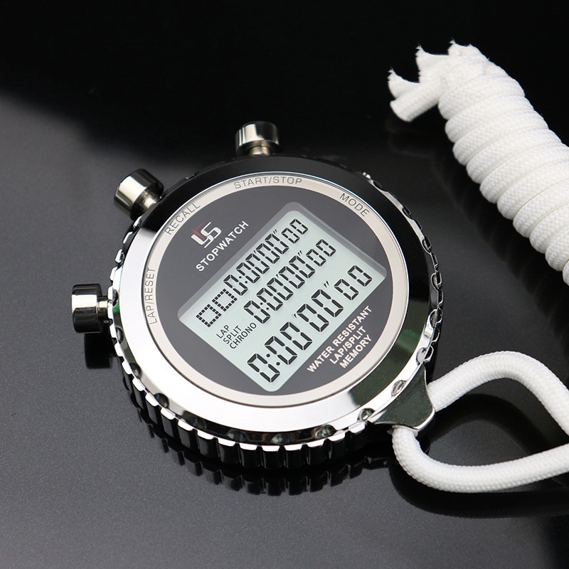 YS-510 Metal Stopwatch Three Rows 10 Channels 100 Track And Field Training Electronic Timer - Image 1