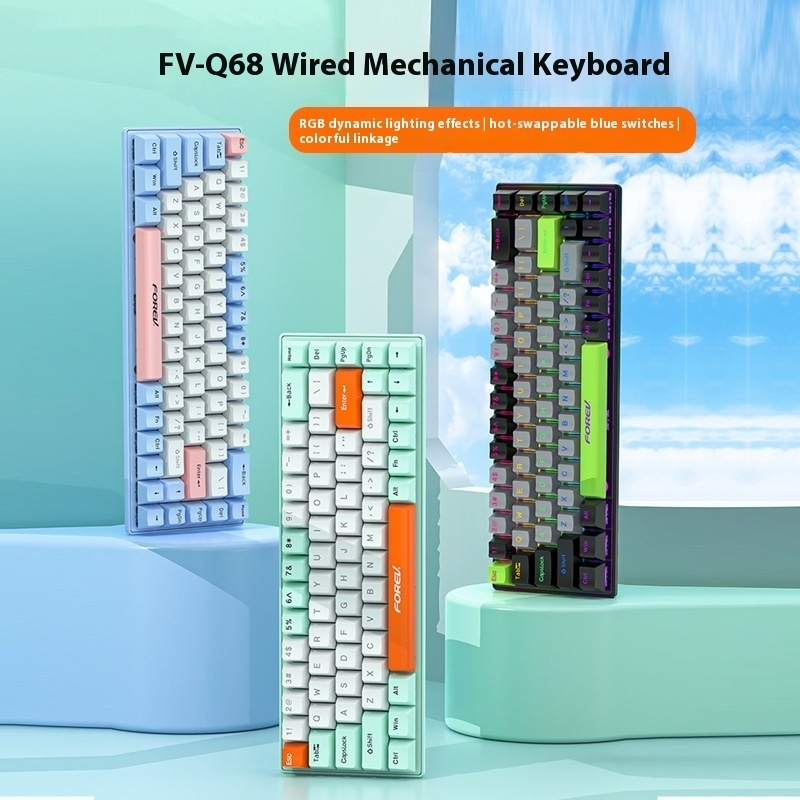 Wired Gaming Electronic Sports Customized Three-model Mechanical Keyboard - Image 1