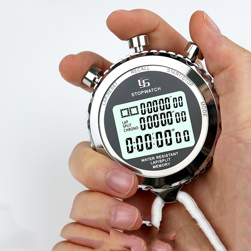 YS-510 Metal Stopwatch Three Rows 10 Channels 100 Track And Field Training Electronic Timer