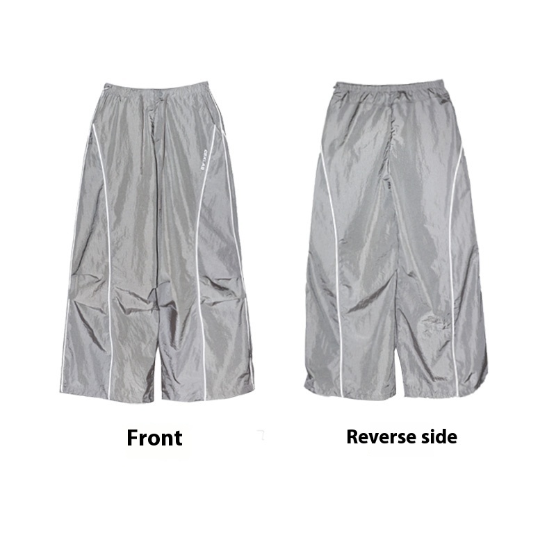 Metal Bright Windproof Quick-drying Outfit Long Sleeve Jacket Casual Pants