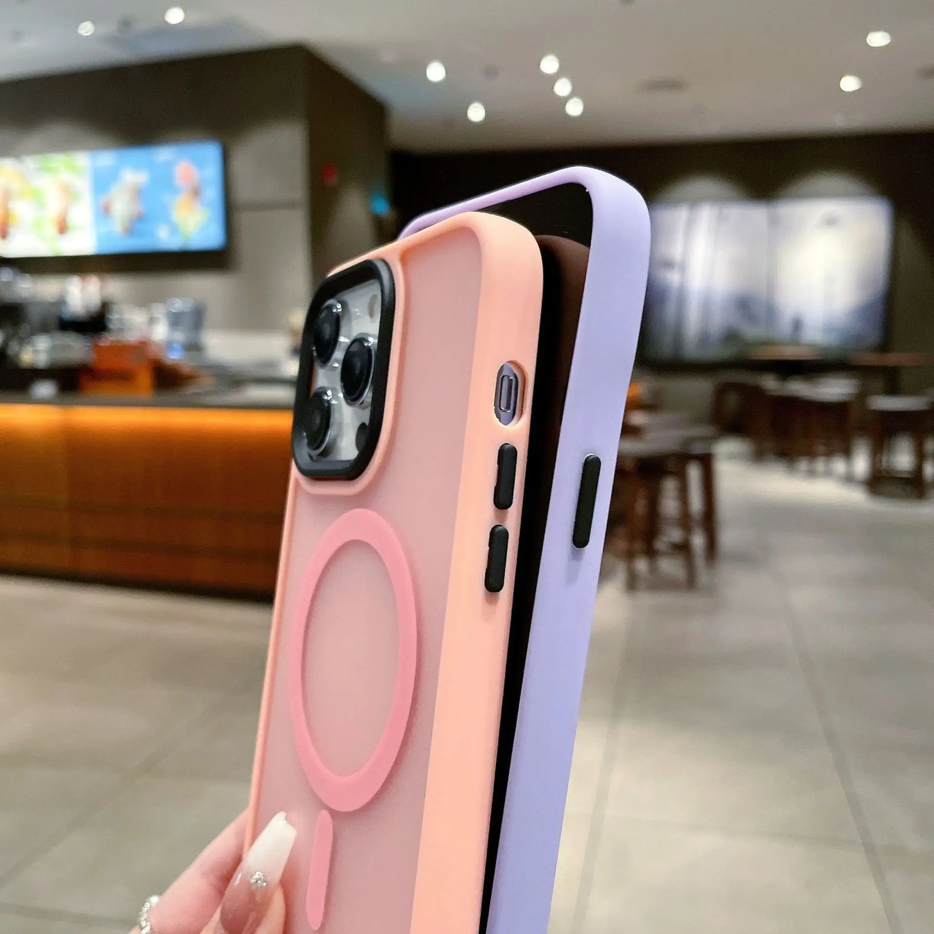 Applicable Skin Feeling Frosted Magnetic Suction Phone Case Drop-resistant All-inclusive