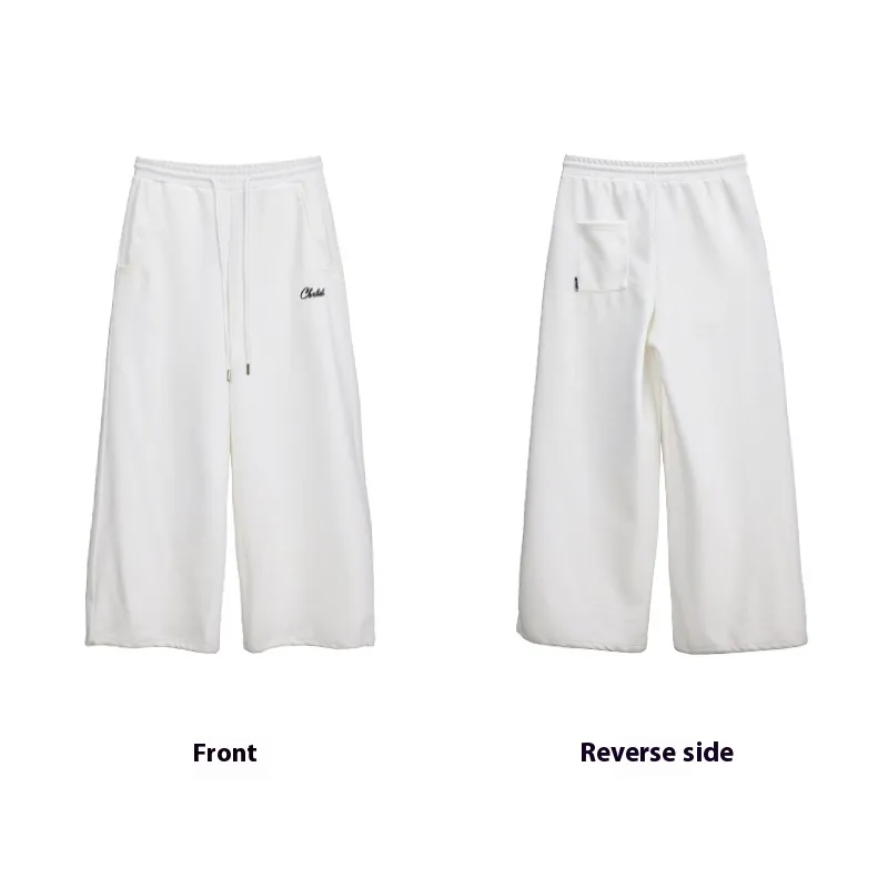 Sports Pants Super Elastic Bottoming Long Sleeve T-shirt - White Trousers