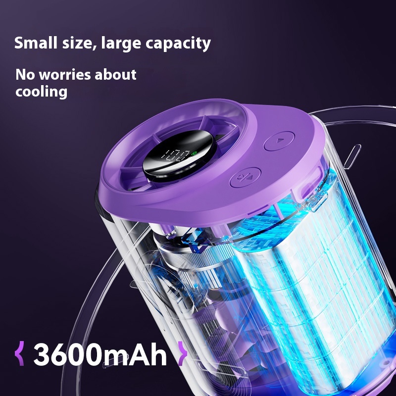 USB Charging Digital Display Portable Outdoor Wind Hanging Neck Fan - Image 2