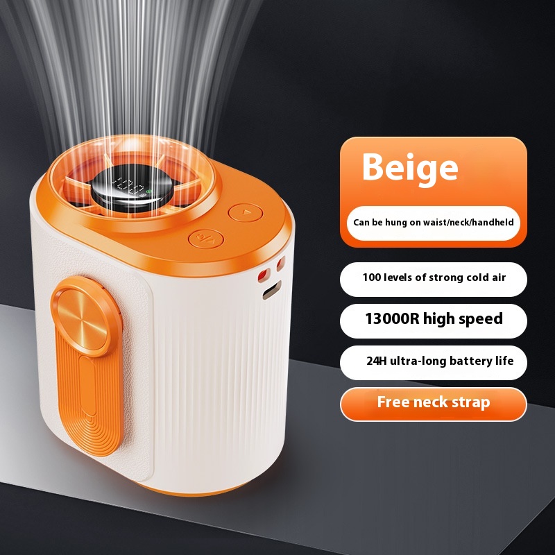 USB Charging Digital Display Portable Outdoor Wind Hanging Neck Fan - Image 7