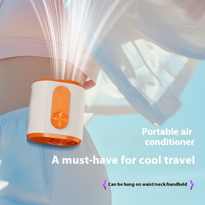 USB Charging Digital Display Portable Outdoor Wind Hanging Neck Fan - Image 3