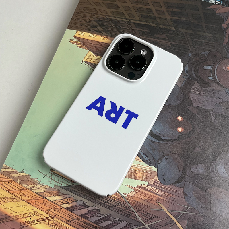Blue Art English Art Niche Suitable For High-end Cartoon Phone Case