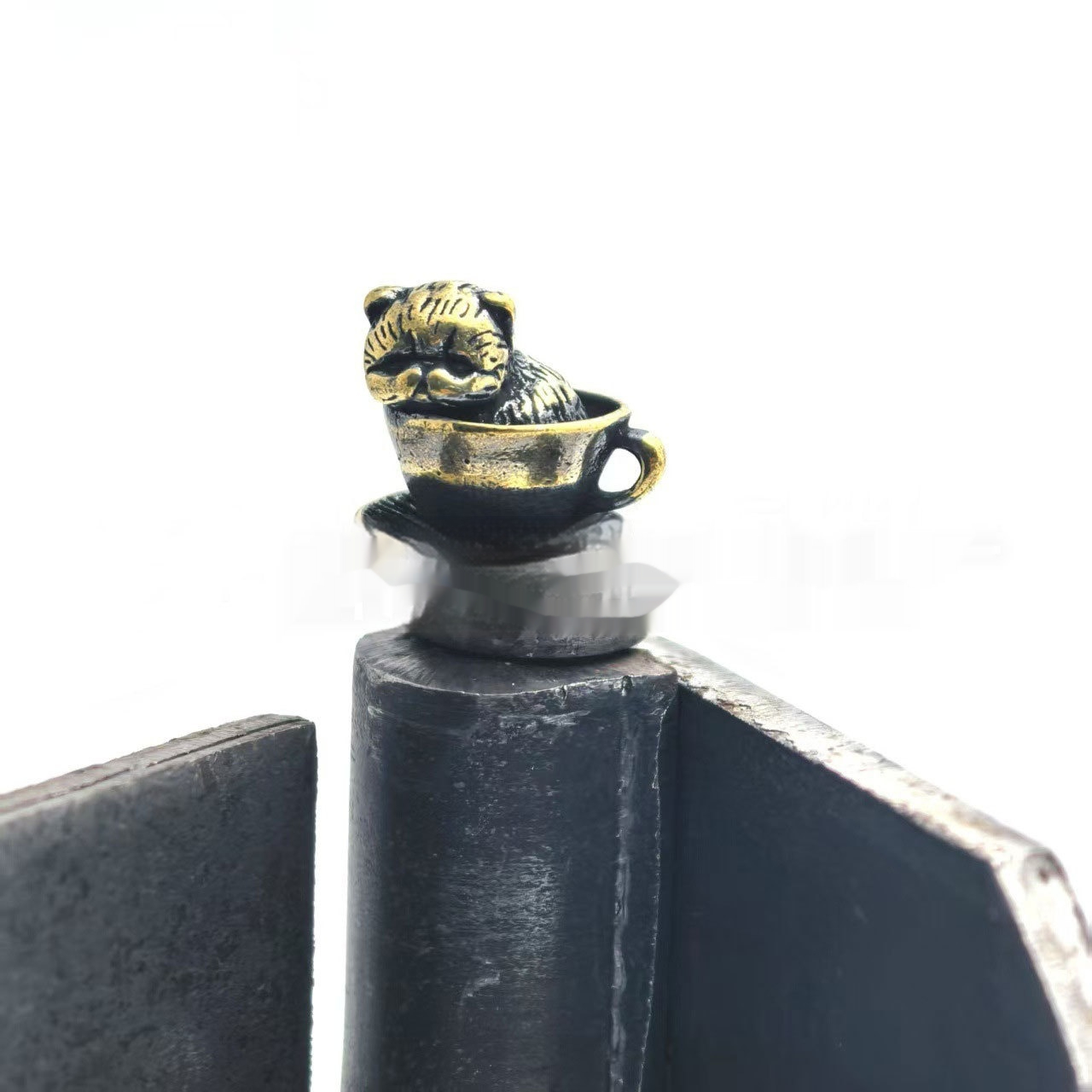 Micro Landscape Simulation Small Animal Ornaments Brass Ornaments Coffee Cup Cat - Shop at LoveMi