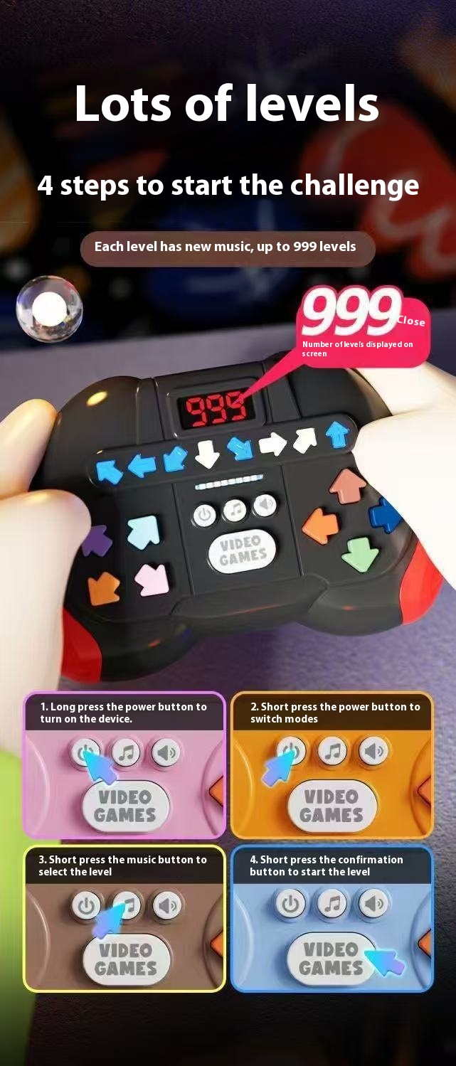 Máquina de juego musical con ritmo maestro, entrada, descompresión, juguetes de entrenamiento mental / Music Rhythm Master Game Machine Entrance Decompression Thinking Training Toys 11