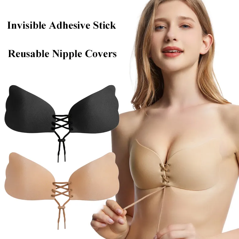 Large Size Strapless Bra Adhesive Sticky Push