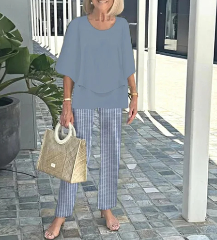 Summer Floral Print Short Sleeve Top Loose Pants Two Piece Set 9Color - Shop at LoveMi