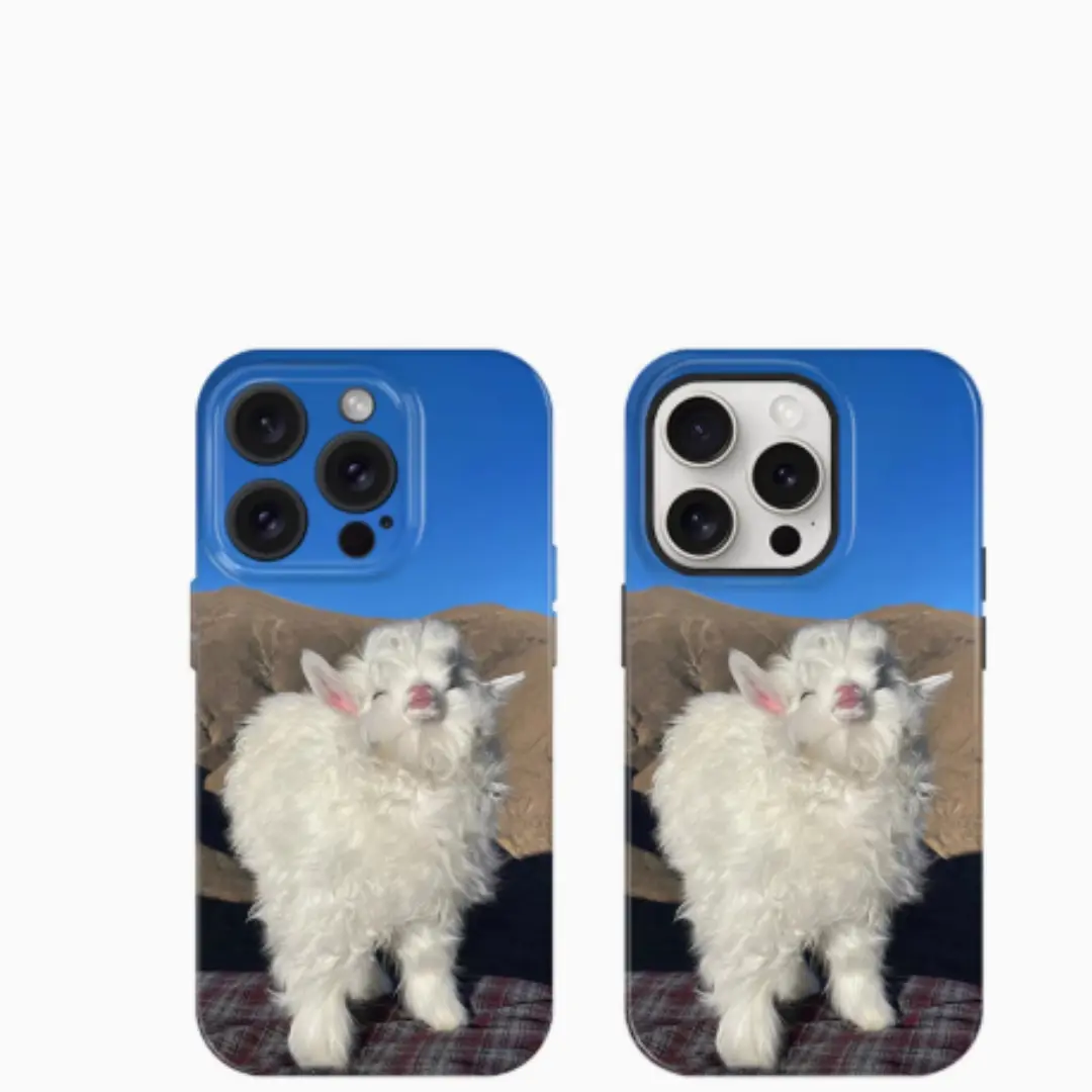 Kiss The Lamb Applicable To IPhone15promax Mobile Phone Case Film Two-in-One