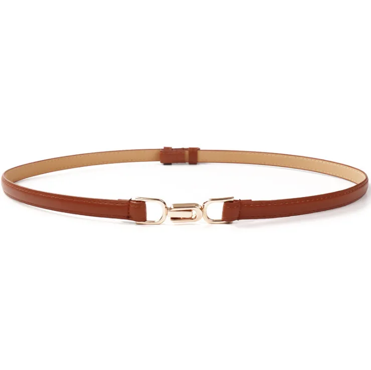 A Pair Of Buckles Belt Women's Fine Decoration Dress Matching - Brown