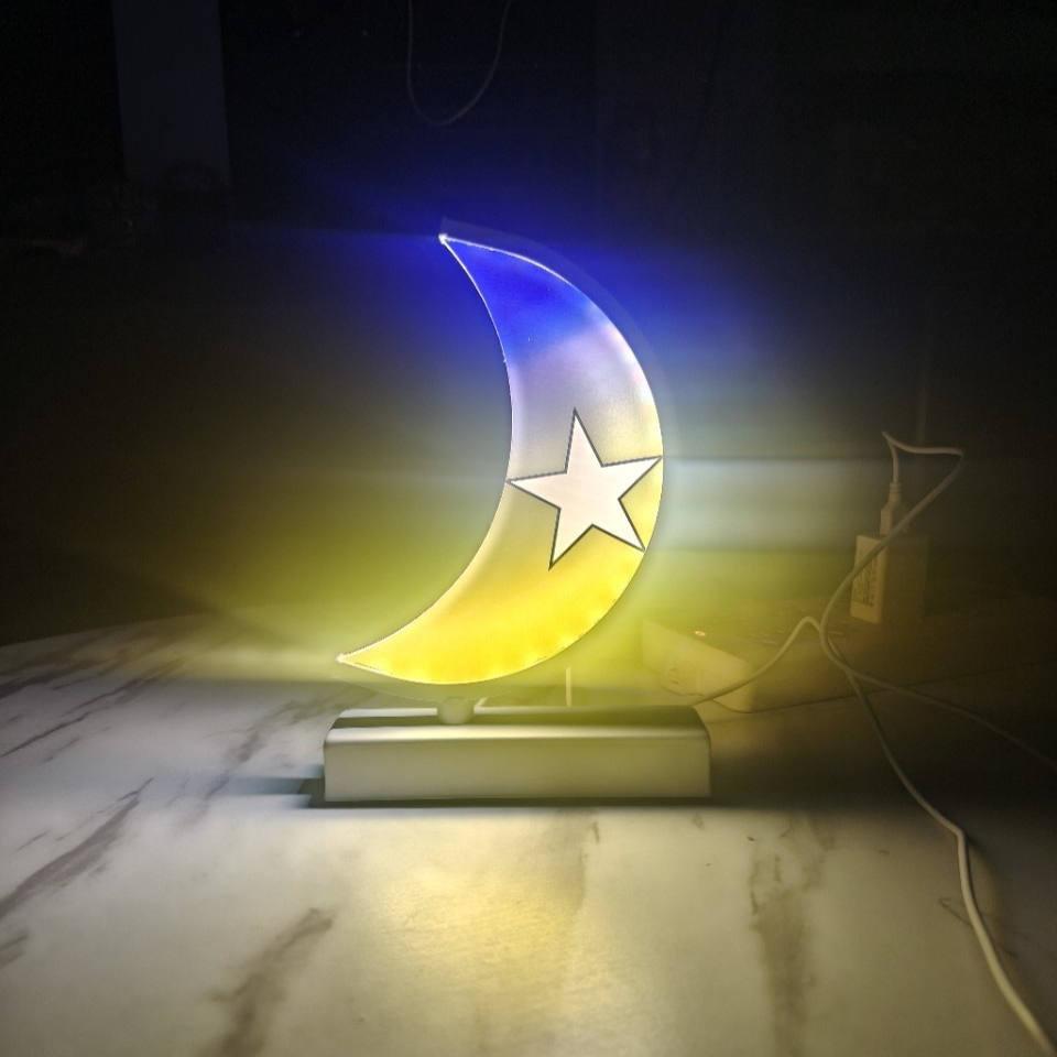 Indoor Network Red Moon Table Lamp USB5V Plug-in Bedside Night