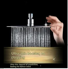 Bathroom Top Spray Stainless Steel Shower Large Top Supercharged Detachable Shower Head Suit Silicone Water Outlet - Rotundity - View 1