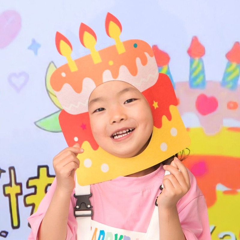 Ins Style Cake Headgear Hat Funny Selfie Prop Decoration