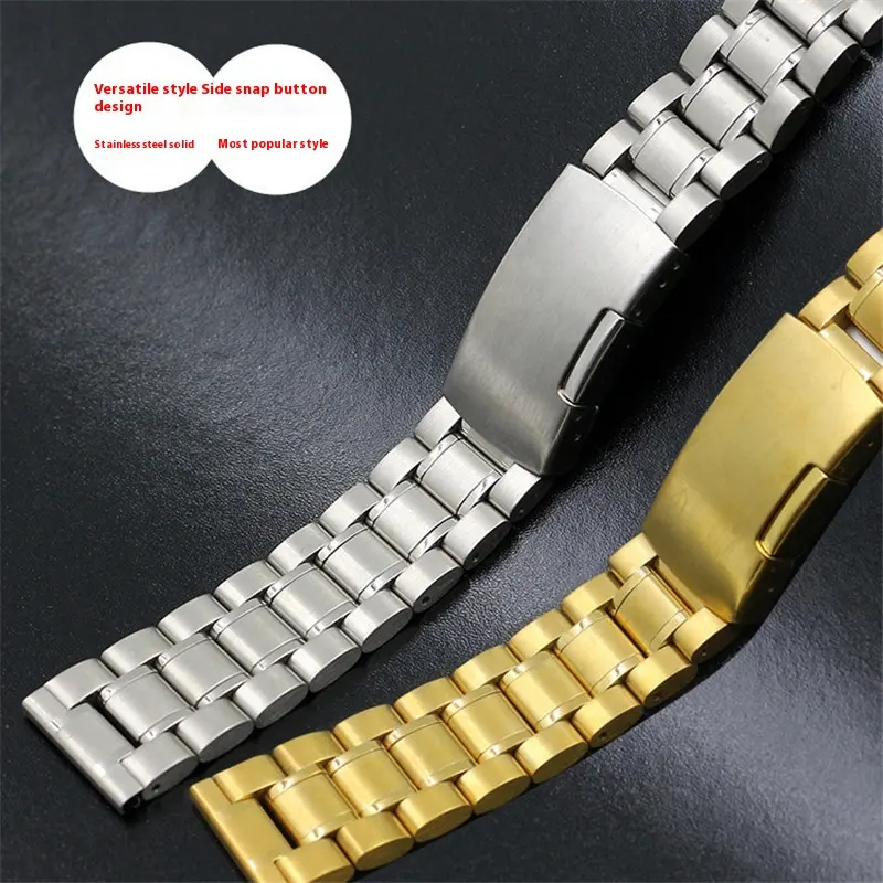 Watch Strap 22mm Five Beads Solid Stainless