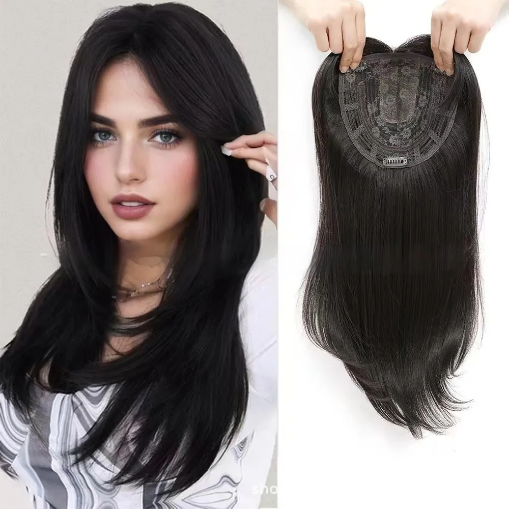 Foreign Trade Top Hair Supplementing Piece Women - Natural Black