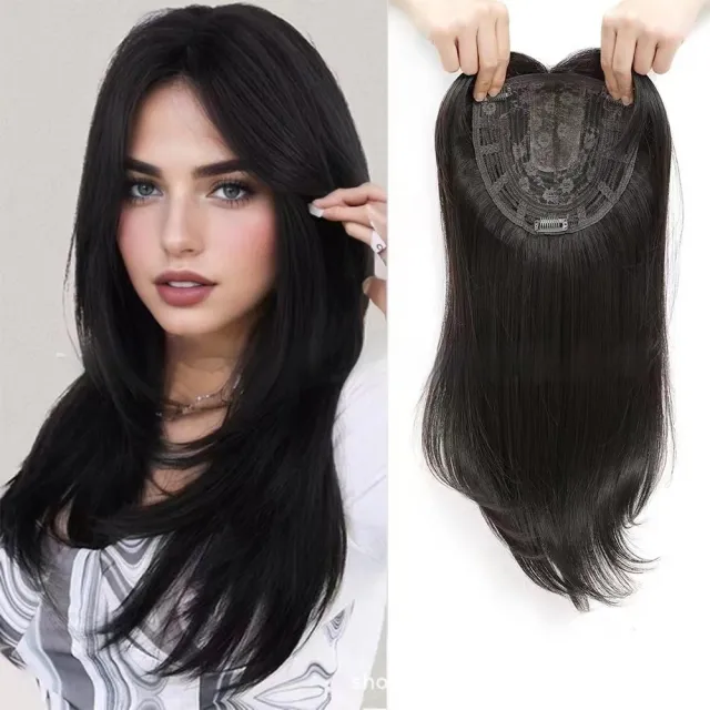 Foreign Trade Top Hair Supplementing Piece Women Natural Black - Shop at LoveMi