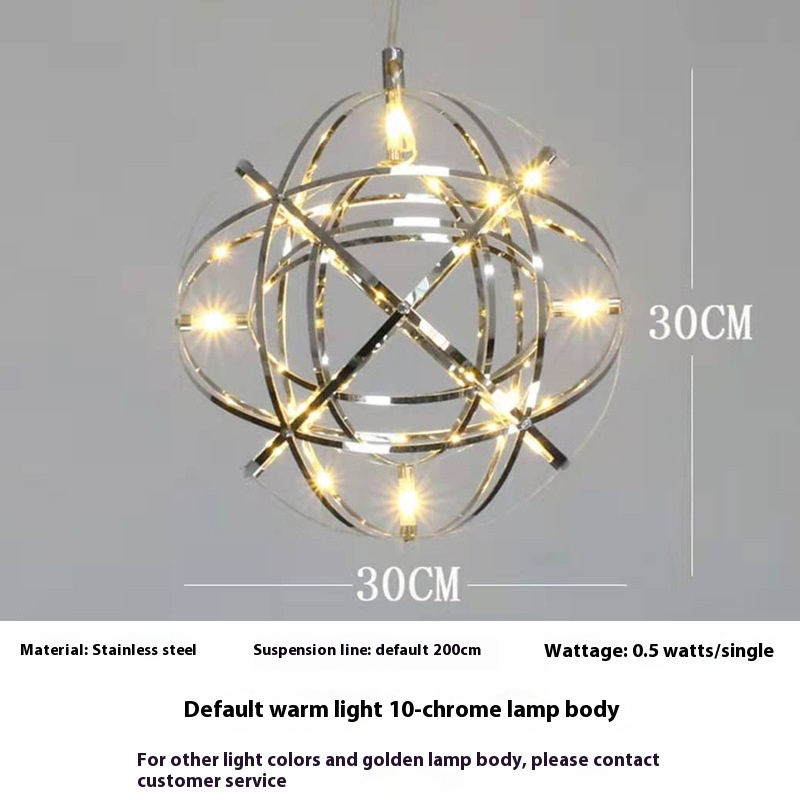 Banquet Hall Hollow Creative Led Sphere Chandelier