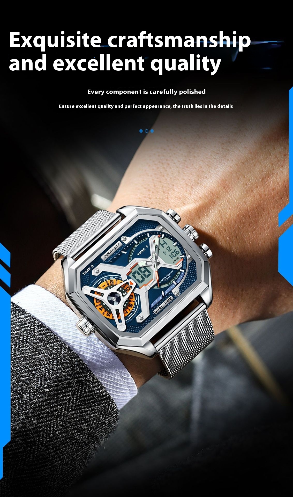 Multifunctional Waterproof Luminous watch for men