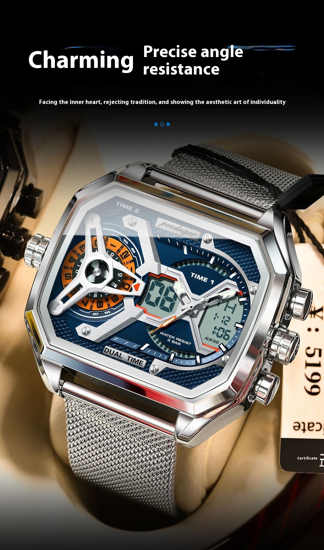 Multifunctional Waterproof Luminous watch for men