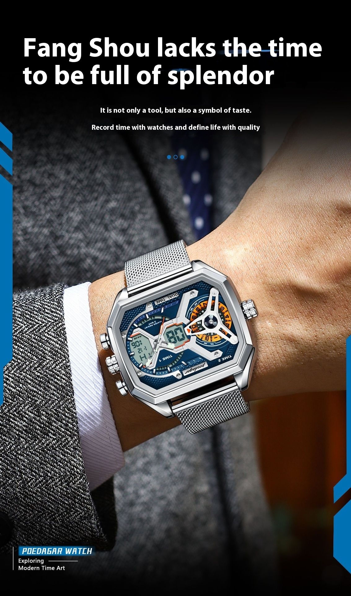 Multifunctional Waterproof Luminous watch for men