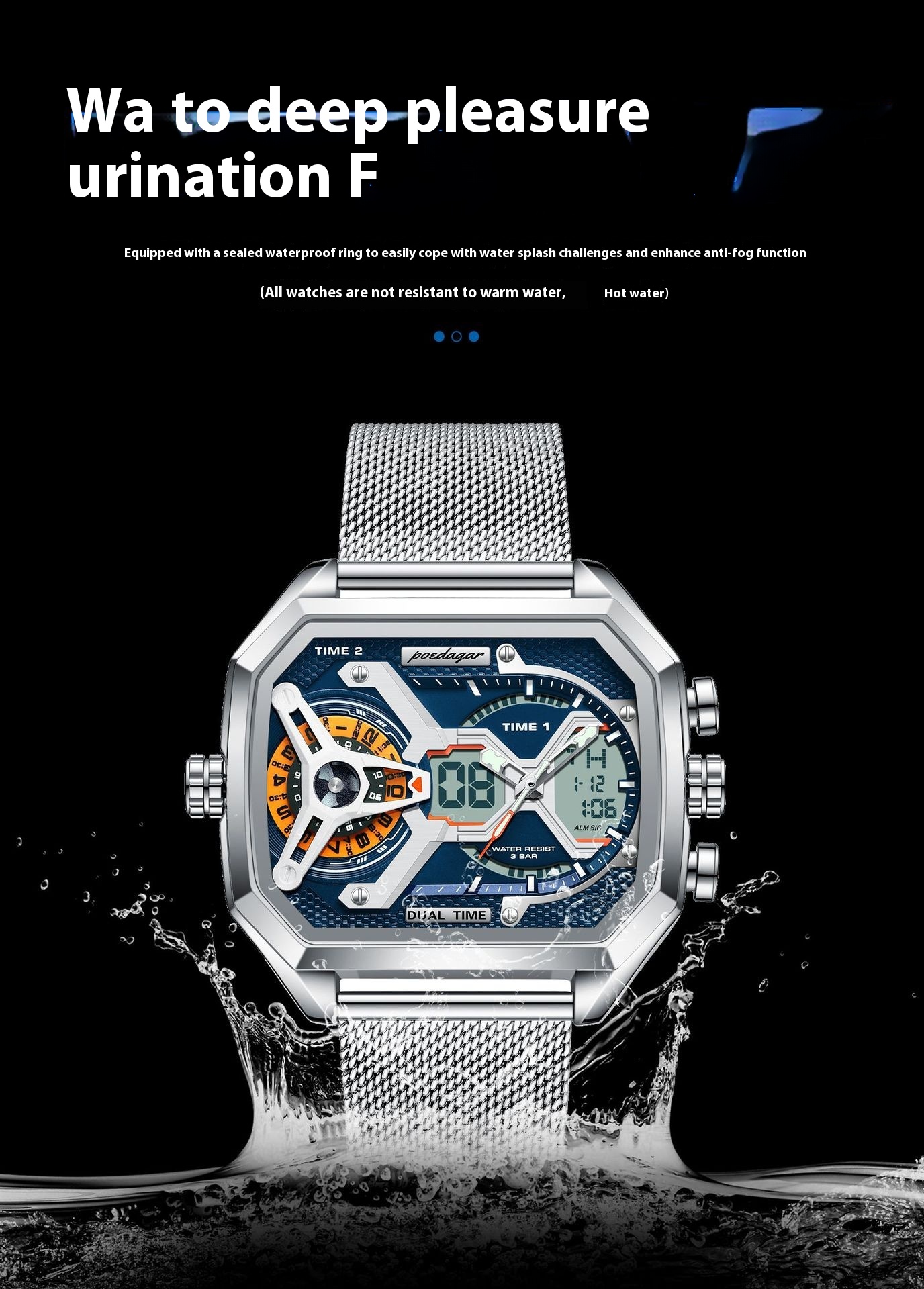 Multifunctional Waterproof Luminous watch for men