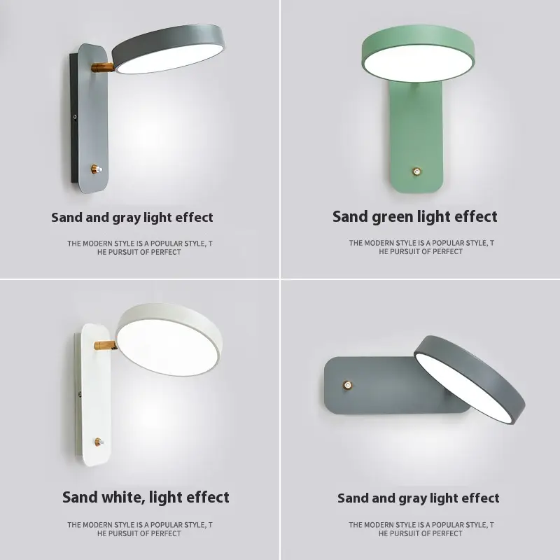 Nordic Bedroom Bedside Lamp Creative Rotatable