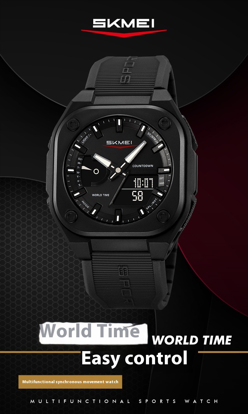 Skmei 2328 Analog Digital 5 Alarm Watch for men