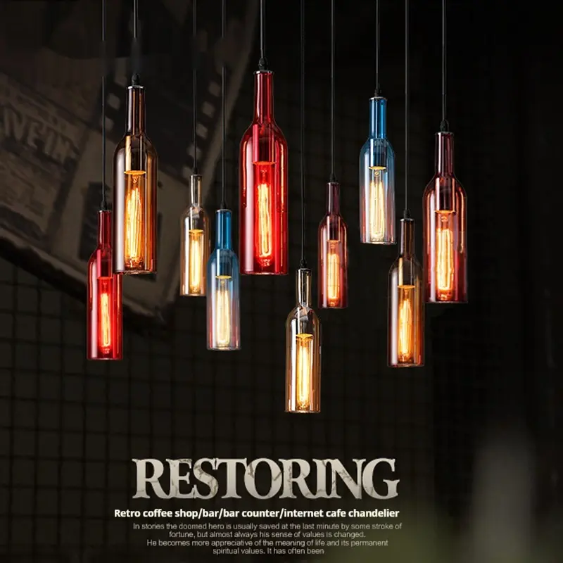 Color Beer Bottle Decorative Chandelier