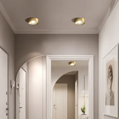 All-copper Surface Mounted Downlight Led Ultra-thin Ceiling Lamp Spotlight