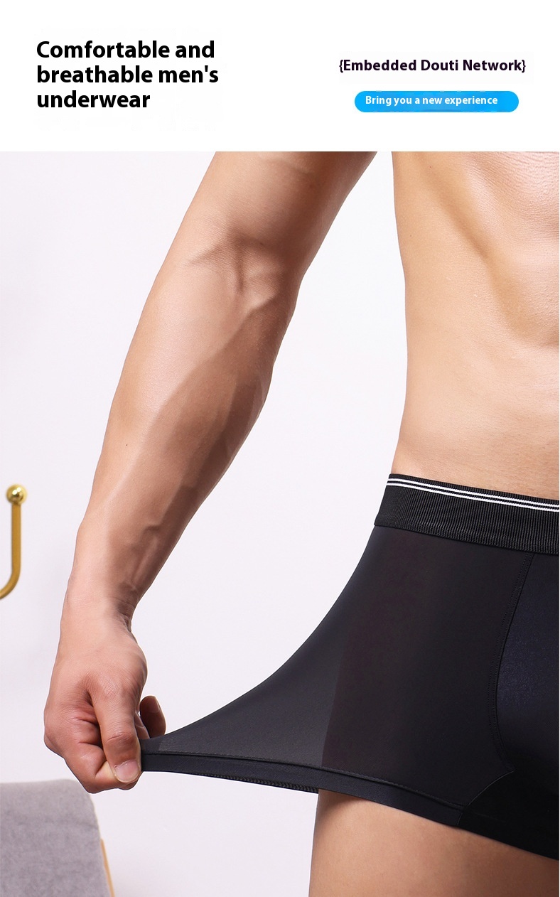 Scrotal Support Men's Underpants U Convex Anti-moving Ice Silk Boxer | Elevated Statement